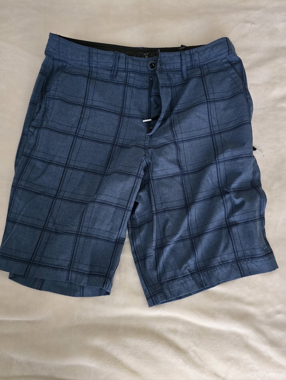 Men's Oneill Blue Plaid Performance Shorts